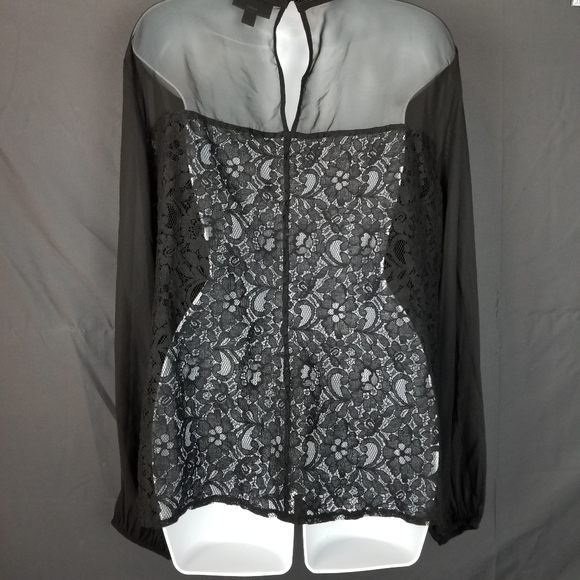 BOLD elements Long Sleeve Sheer Blouse - Picture 2 of 12